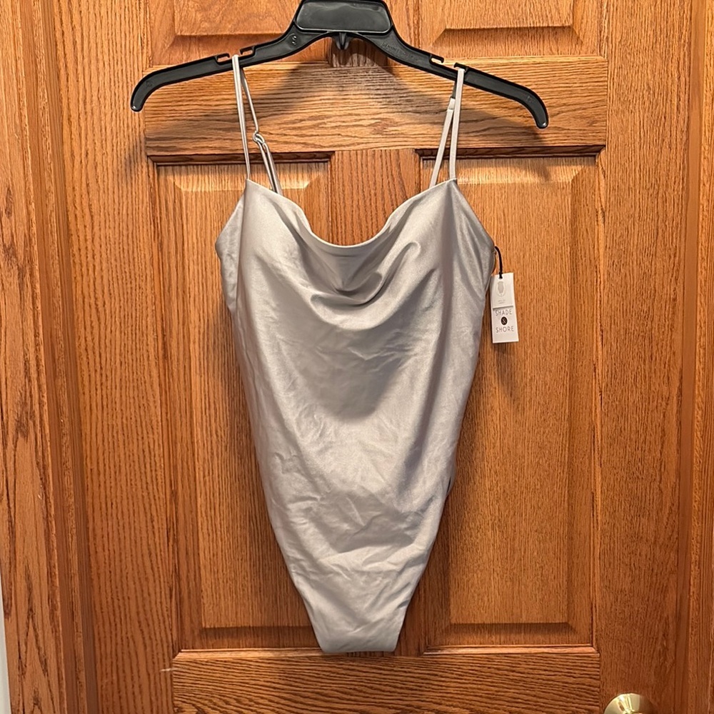 Shade & Shore One Piece Silver Swimsuit